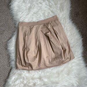 J. Crew Bubble Pleated Light Tan Beige Mini Skirt Size 4
